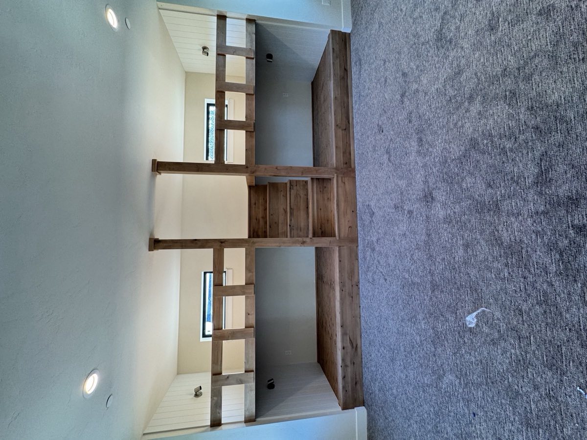 Custom built-in bunk beds, stained and clear-coated, Bend Oregon